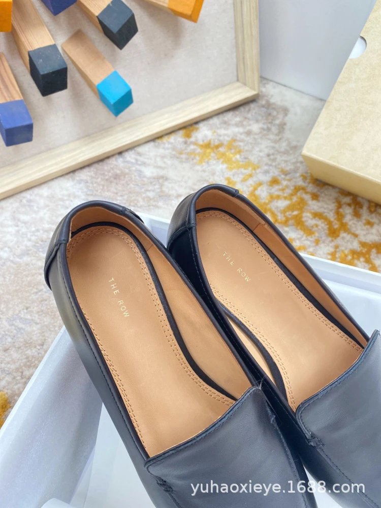 Rochas Loafers Navy Blue Leather Loafers - 7