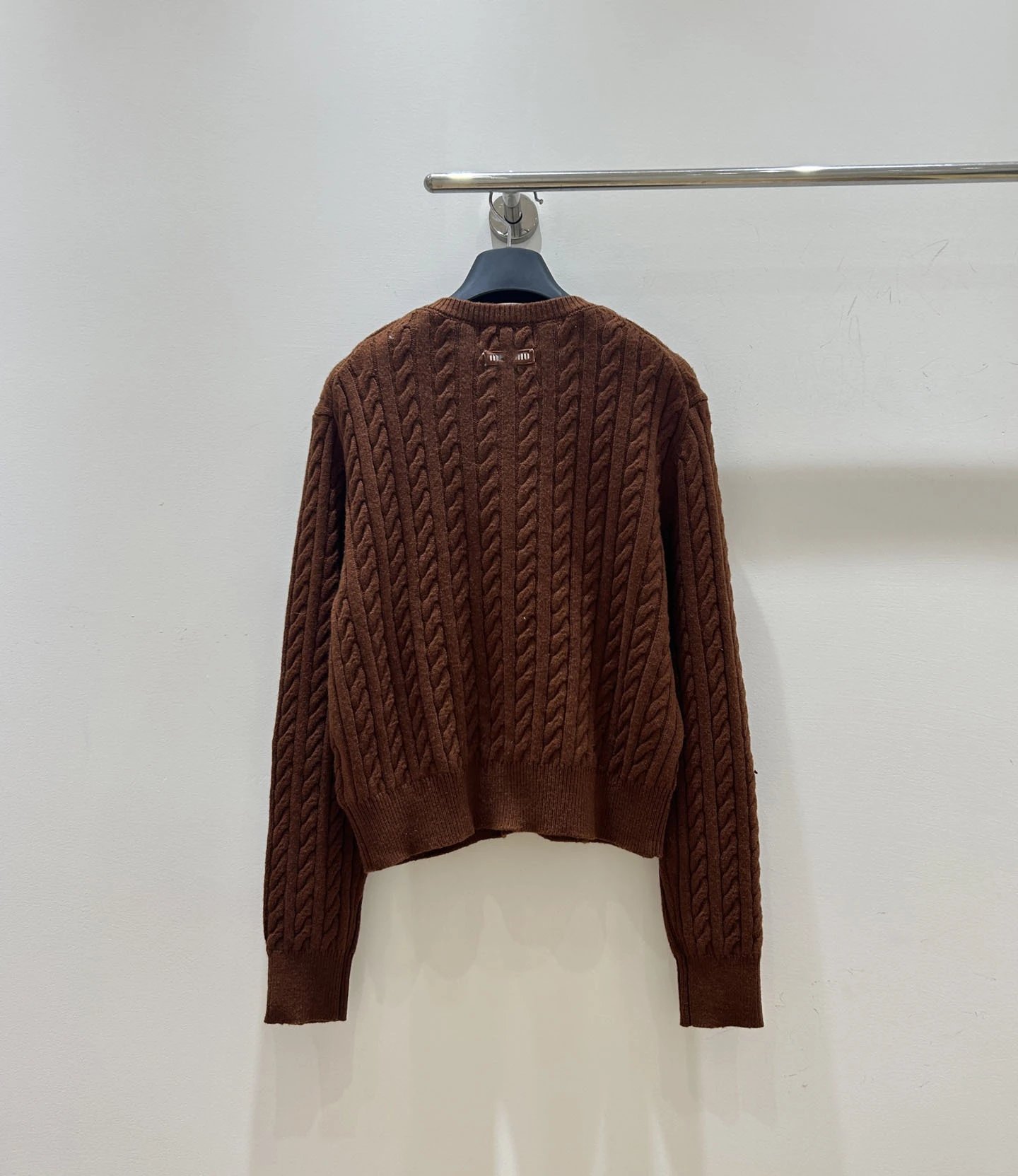Design Cable Knit Brown Cardigan - 7