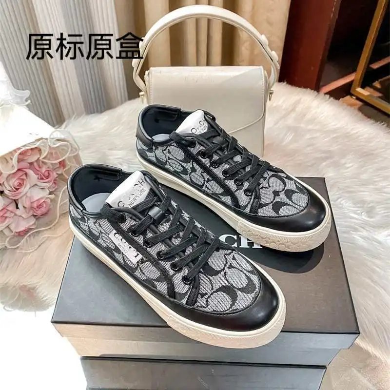 Coach Signature Canvas Sneakers Brown Beige Multicolor - 6