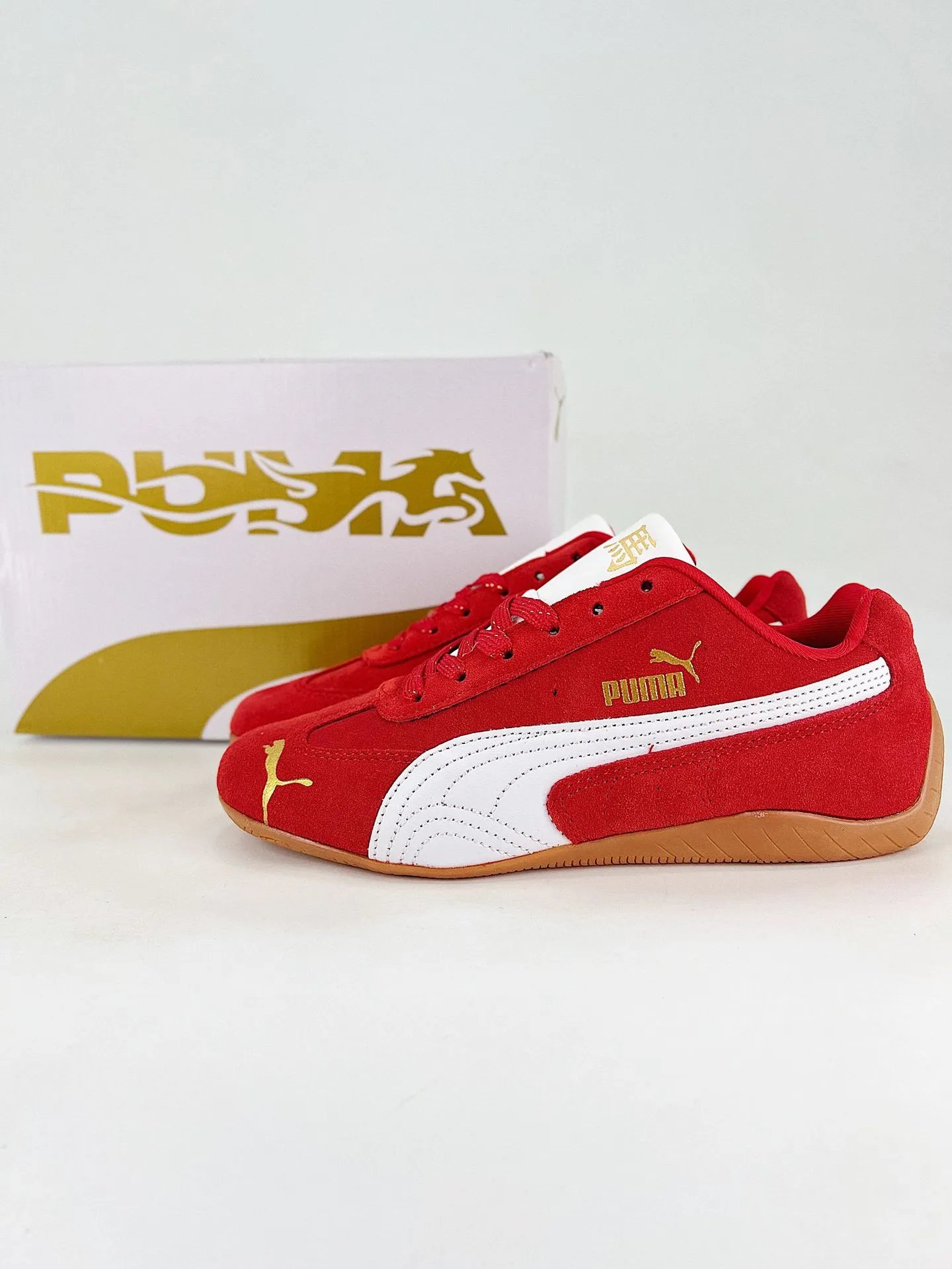 Puma Roma OG Red White Gold Sneakers - 2