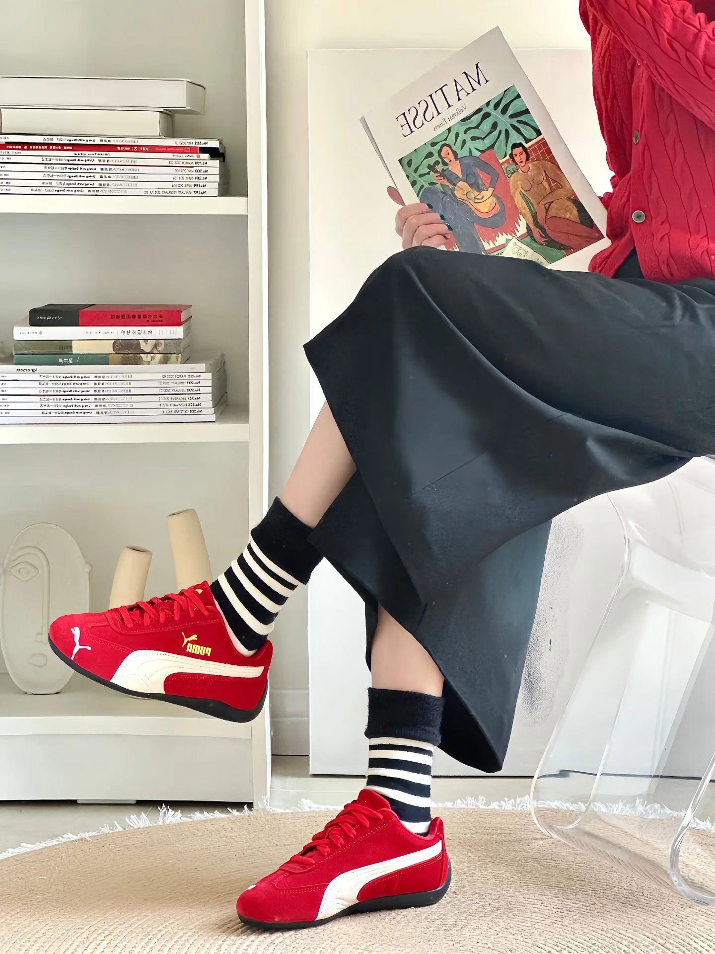 Puma Roma OG Red White Gold Sneakers - 13