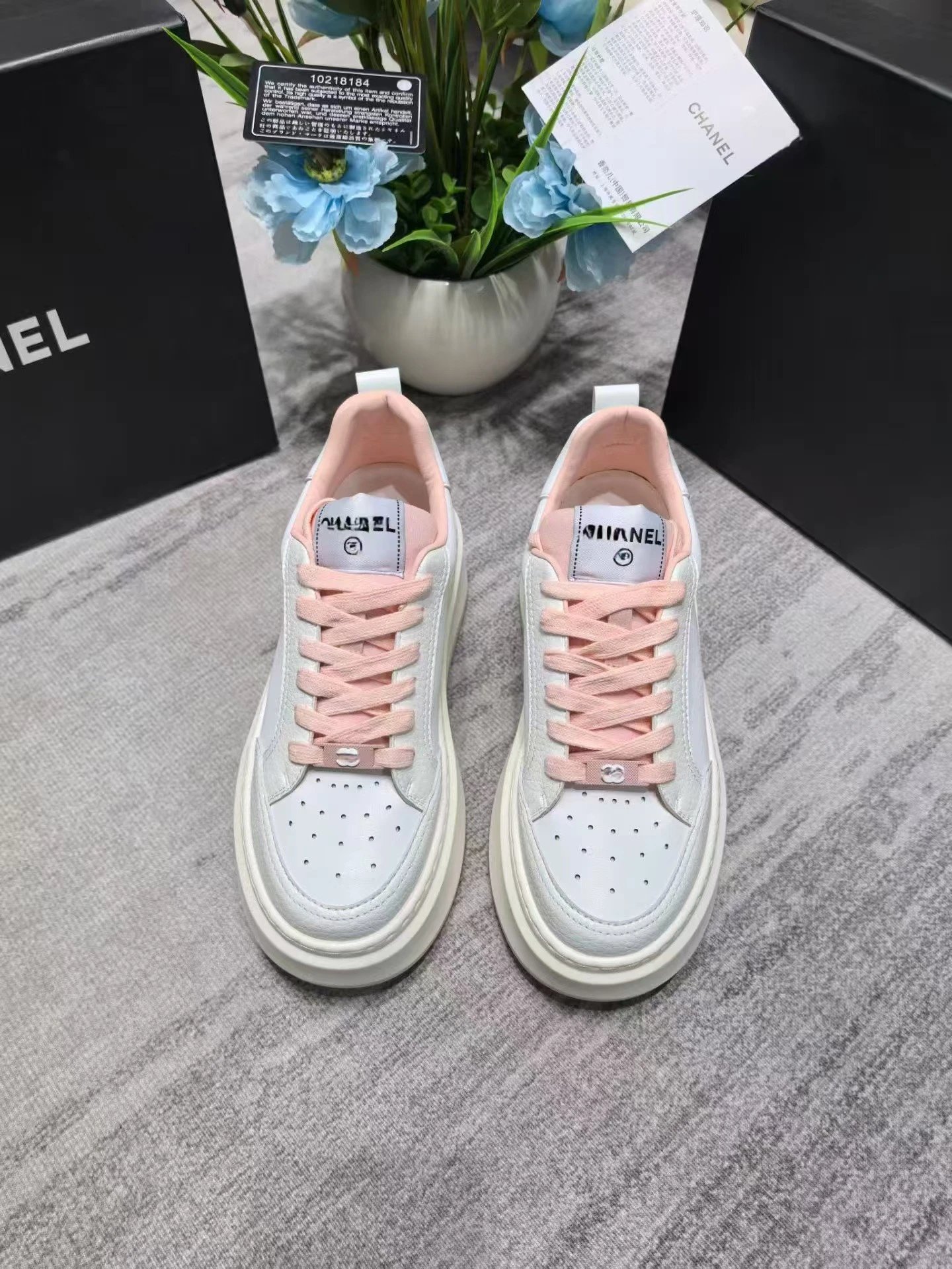 Chanel White Chunky Platform Sneakers - 5
