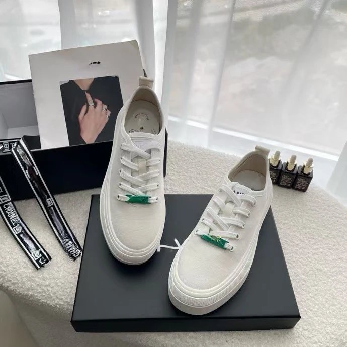 Chanel Sneakers Canvas lace-up platform image 4