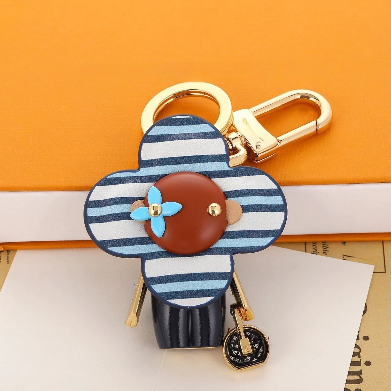 Louis Vuitton Monogram Bear Charm Purple Heart Keychain - 5