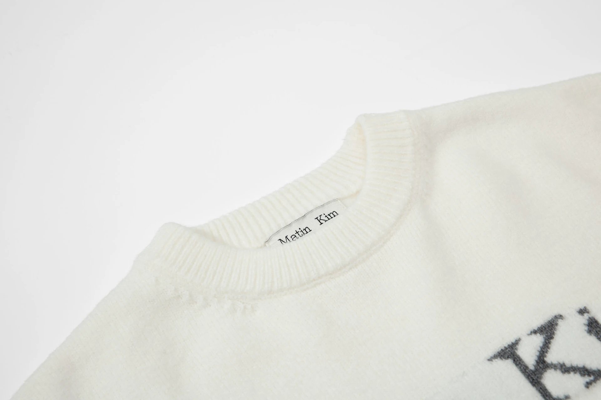 Matin Kim Logo Knit Sweater Off-White - 36