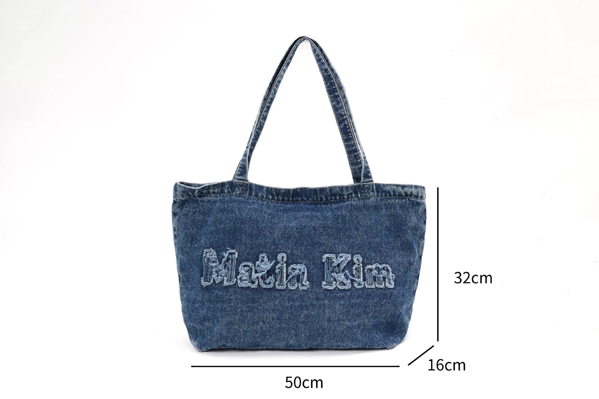 Matin Kim Denim Tote Bag Black - 20