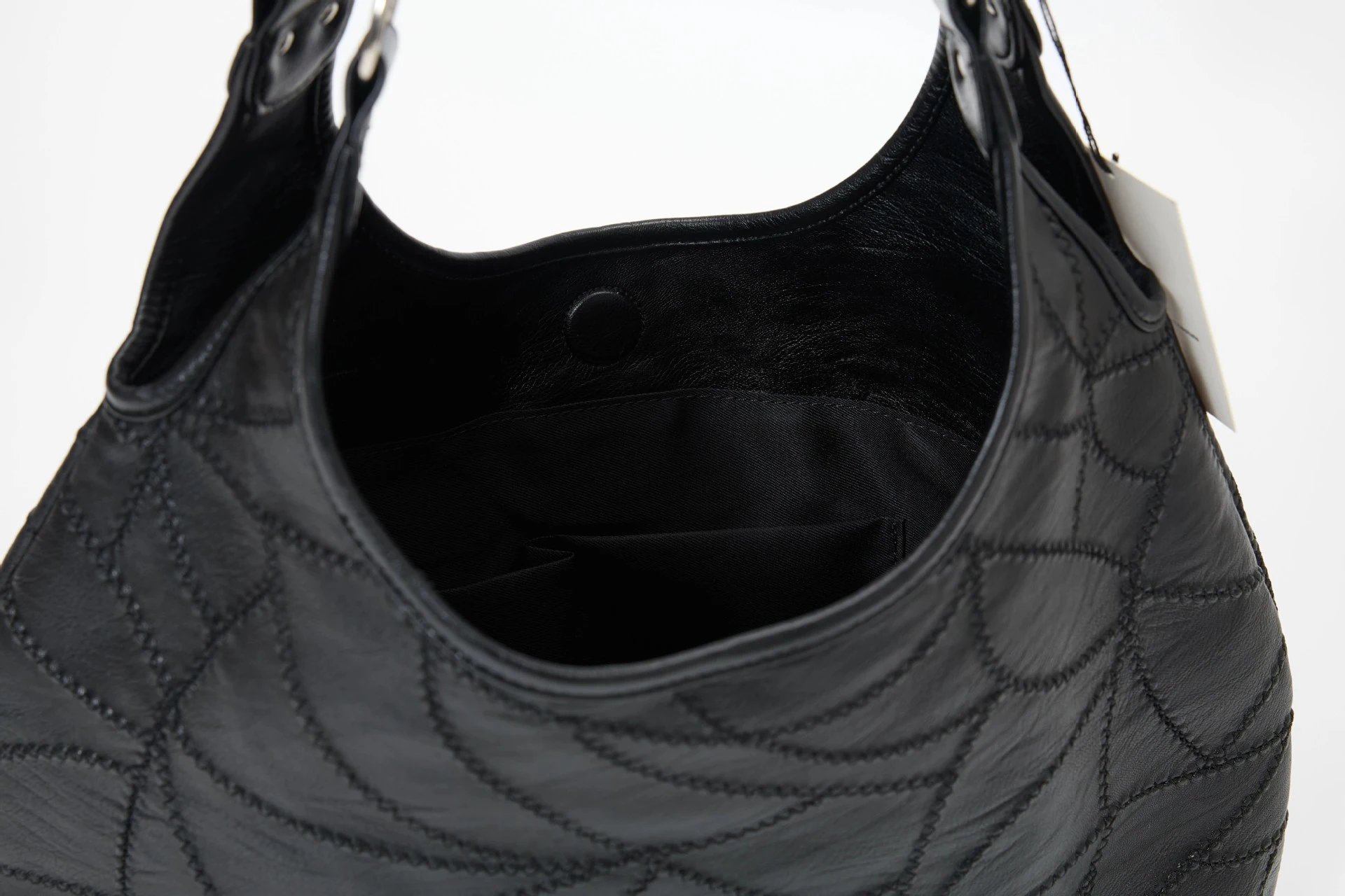 Prada Bowler Bag Black Leather Handbag - 16