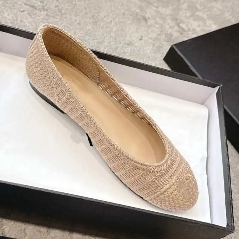 Unbranded Casual Shoes Woven Hollow-Knit Ballet Flats image 3