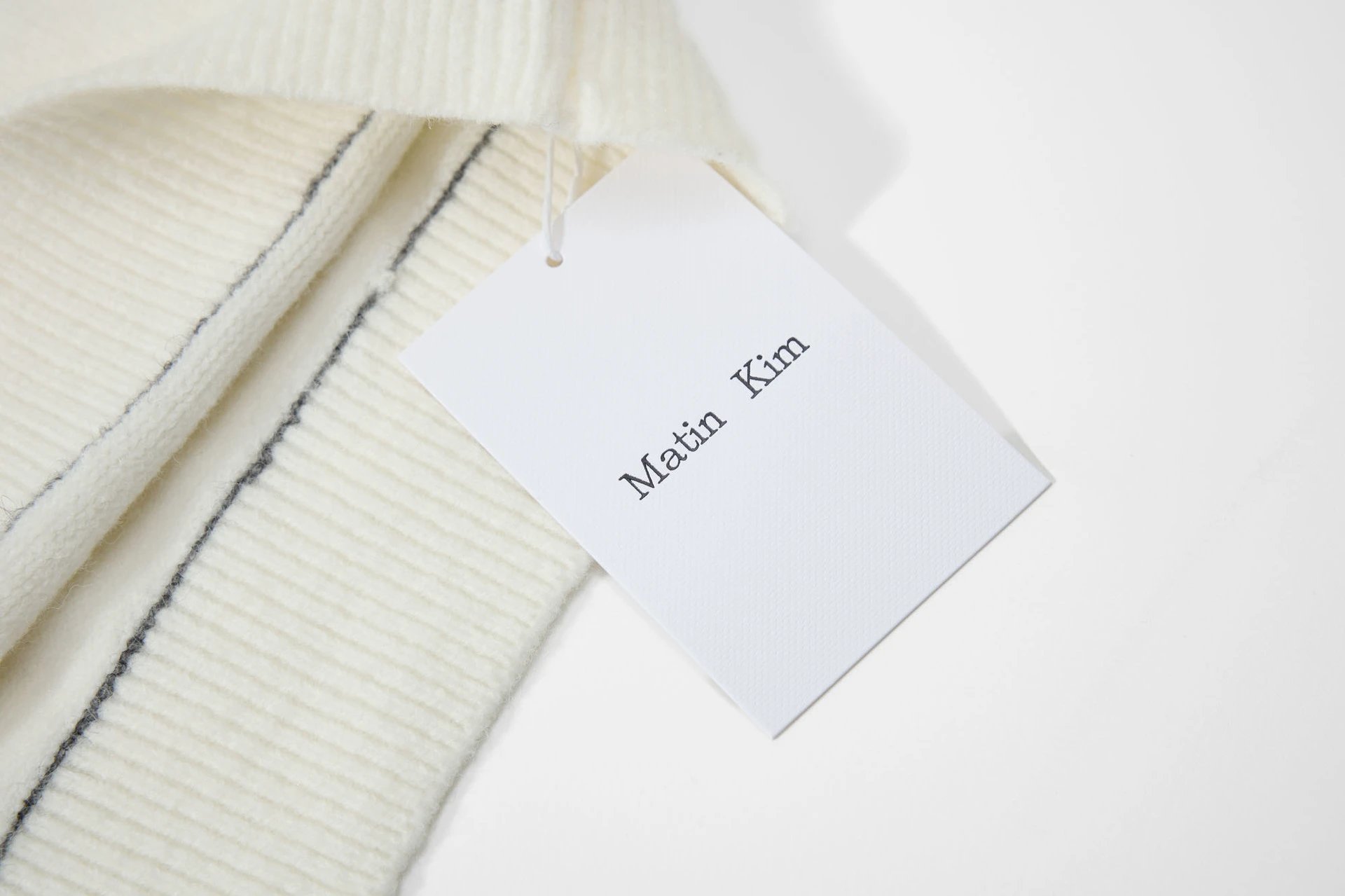 Matin Kim Logo Knit Sweater Off-White - 40