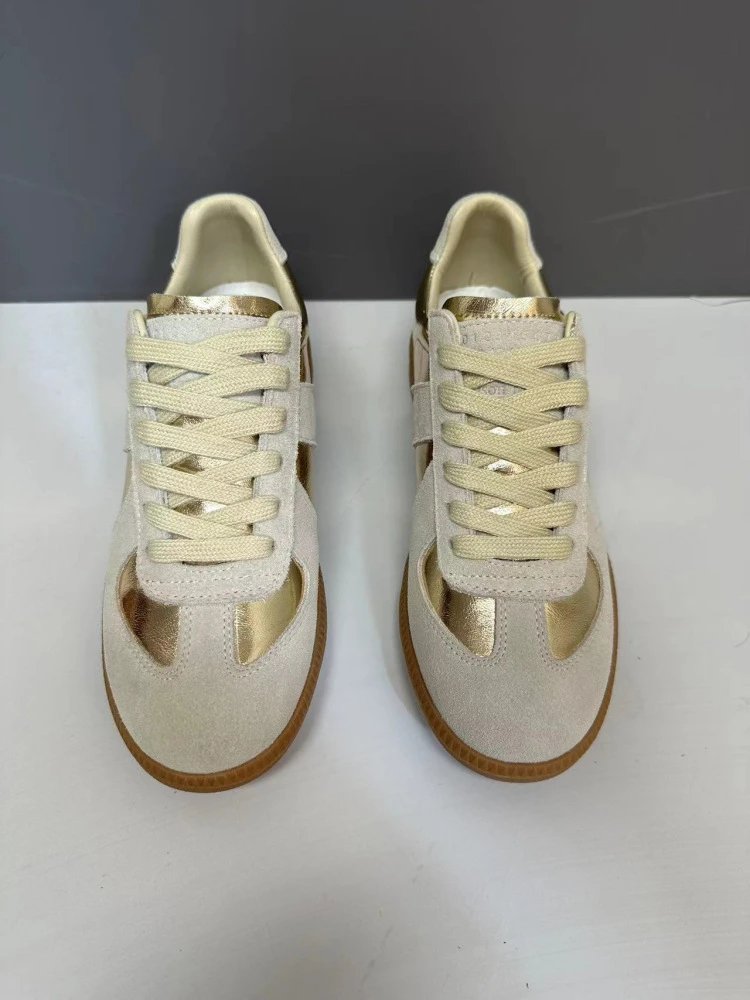 Maison Margiela Replica Sneakers Tan Suede Casual Shoes - 10