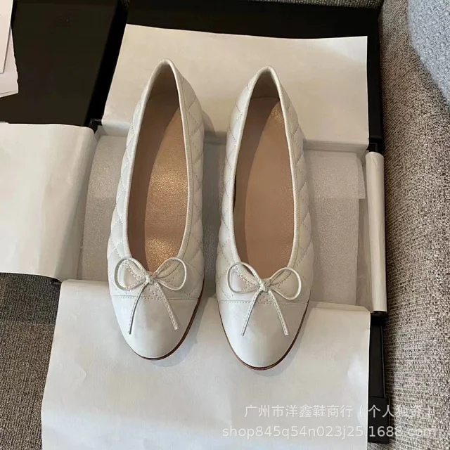 Unbranded Leather Shoes Cap-Toe Bow Ballet Flats product detail image 12