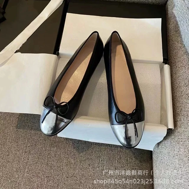Unbranded Leather Shoes Cap-Toe Bow Ballet Flats product detail image 15