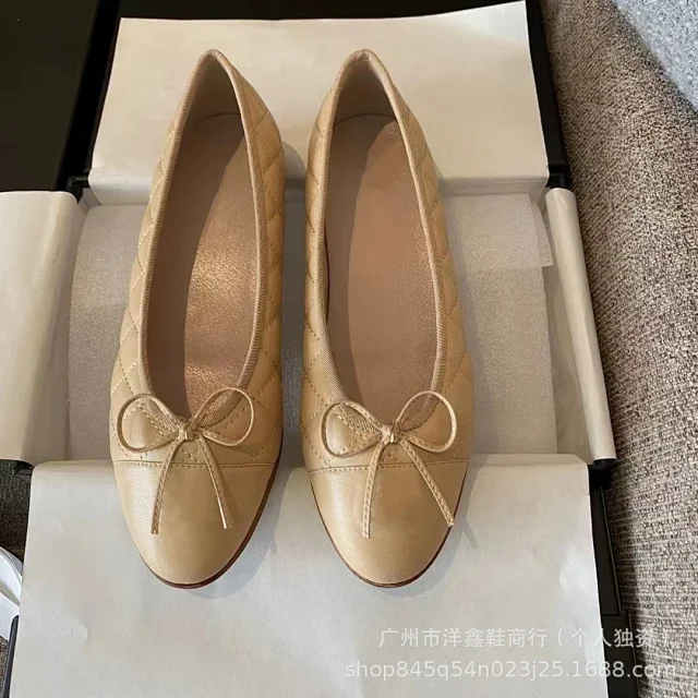 Unbranded Leather Shoes Cap-Toe Bow Ballet Flats product detail image 16