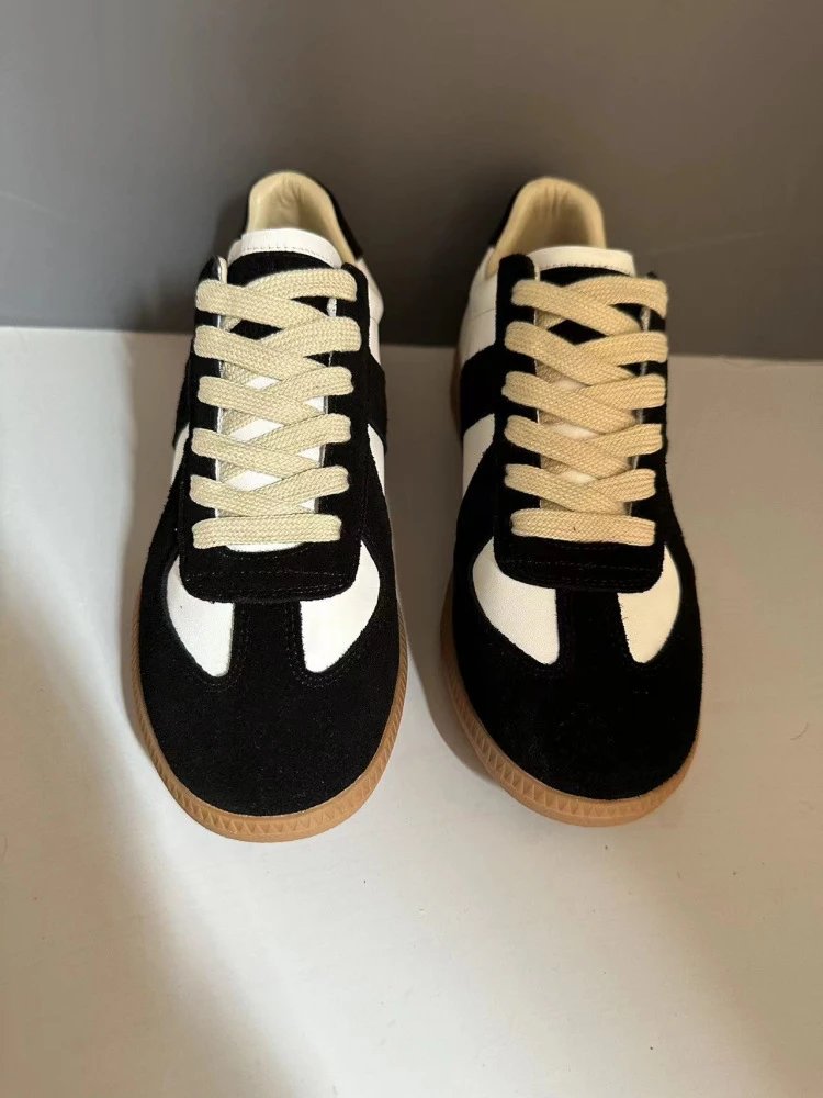 Maison Margiela Replica Sneakers Tan Suede Casual Shoes - 23