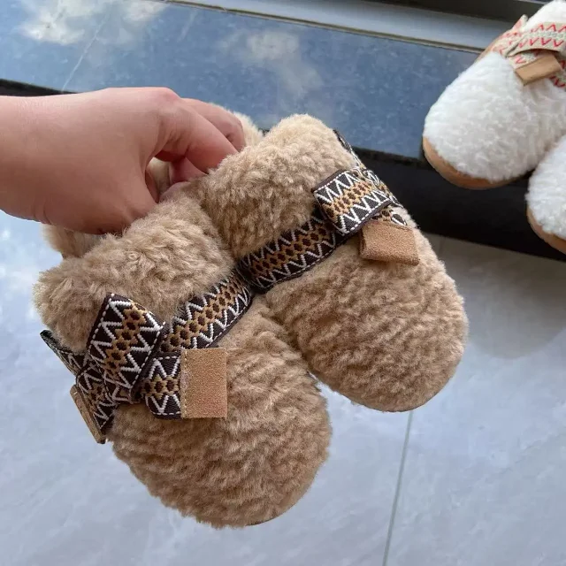 Unbranded Slippers Faux-Fur with Woven Bow Straps product detail image 6