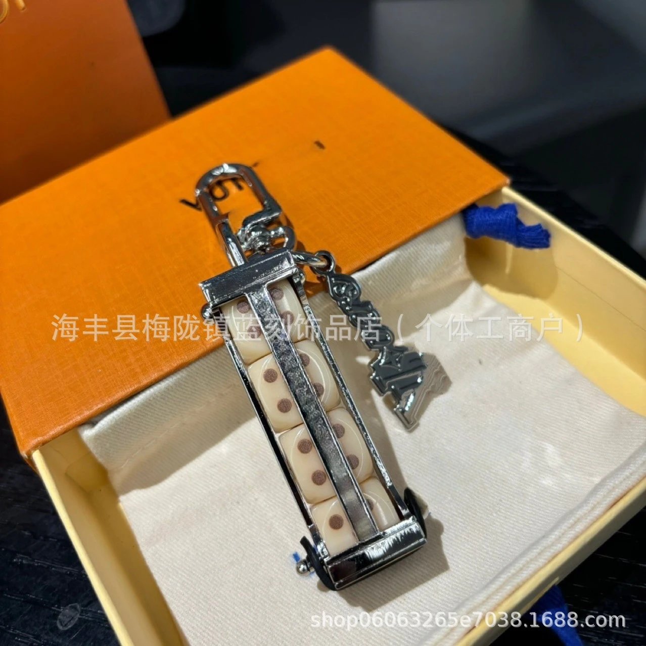 Red Resin Dice Nail Clipper Pendant Accessory - 2
