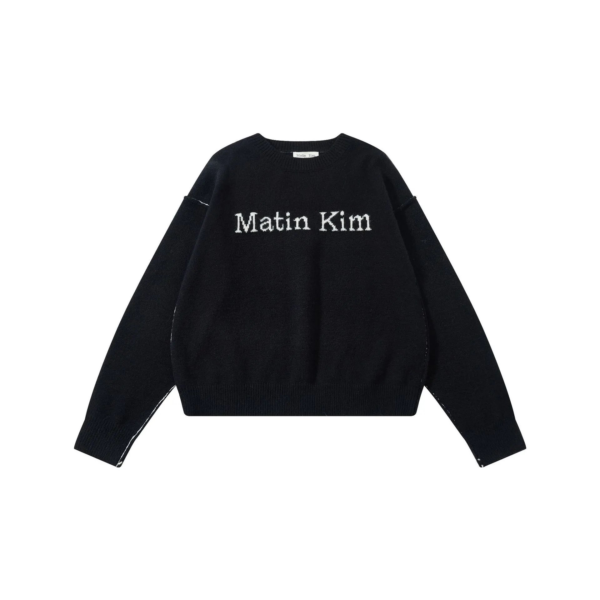 Matin Kim Embroidered Cropped Sweater Off-White - 10