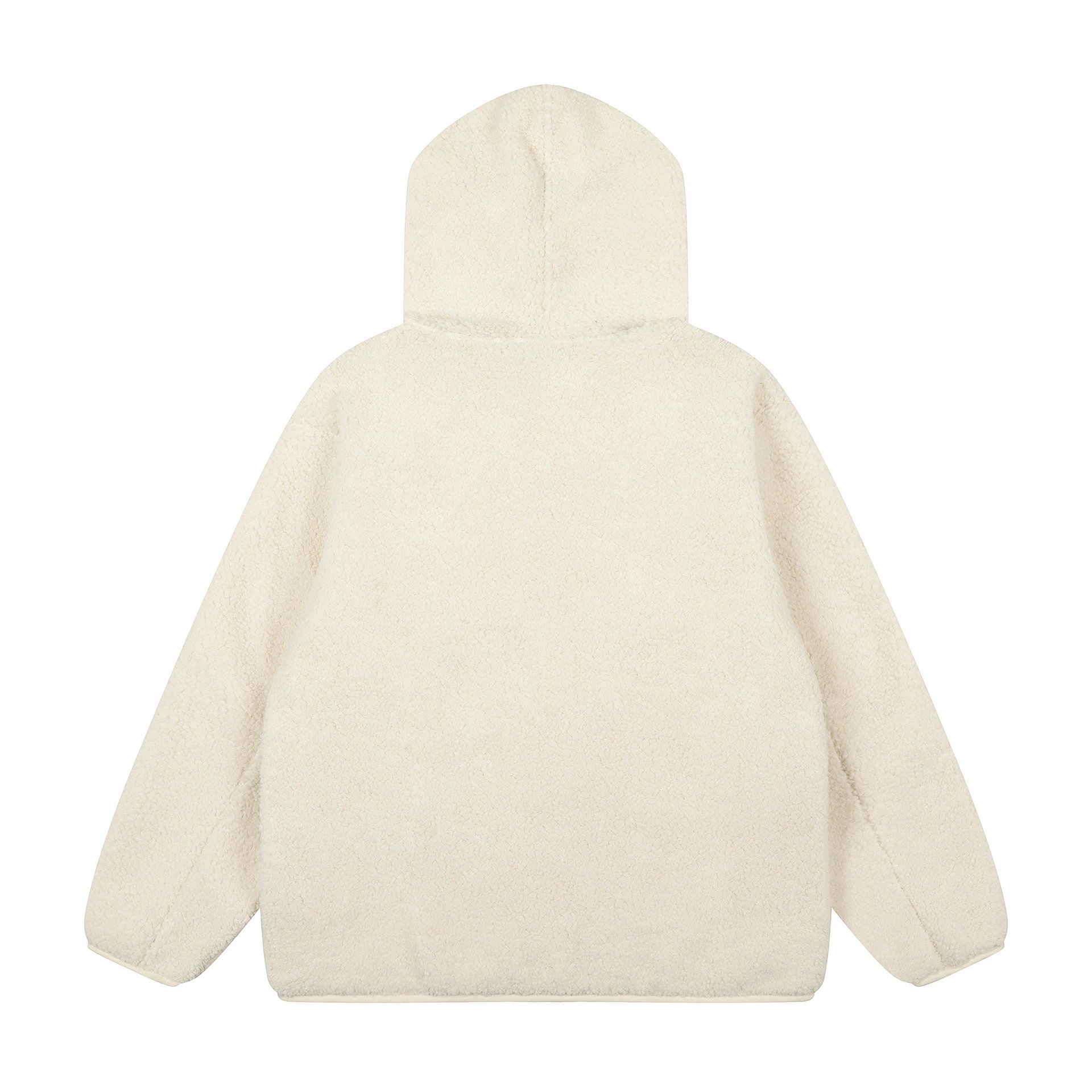 GRA Fleece Hoodie Beige Outerwear - 9