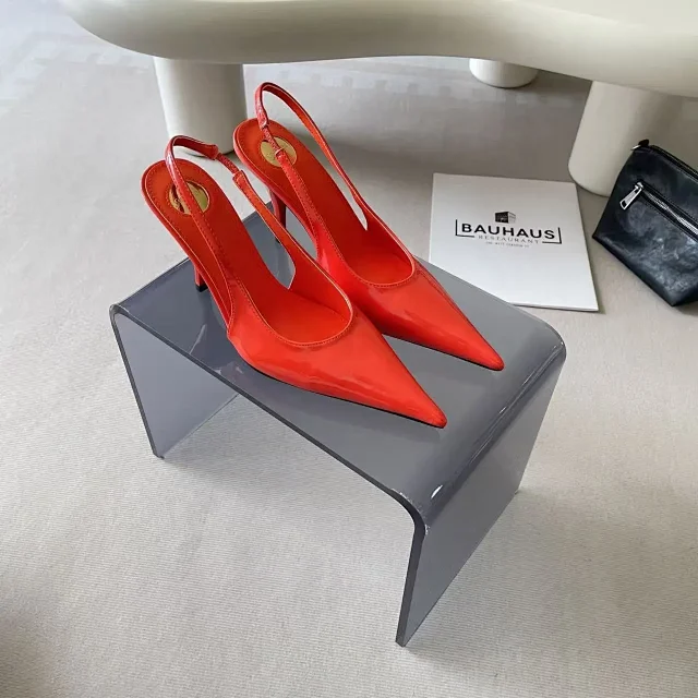 Unbranded High Heels Patent Pointed-Toe Slingback Stiletto product detail image 4