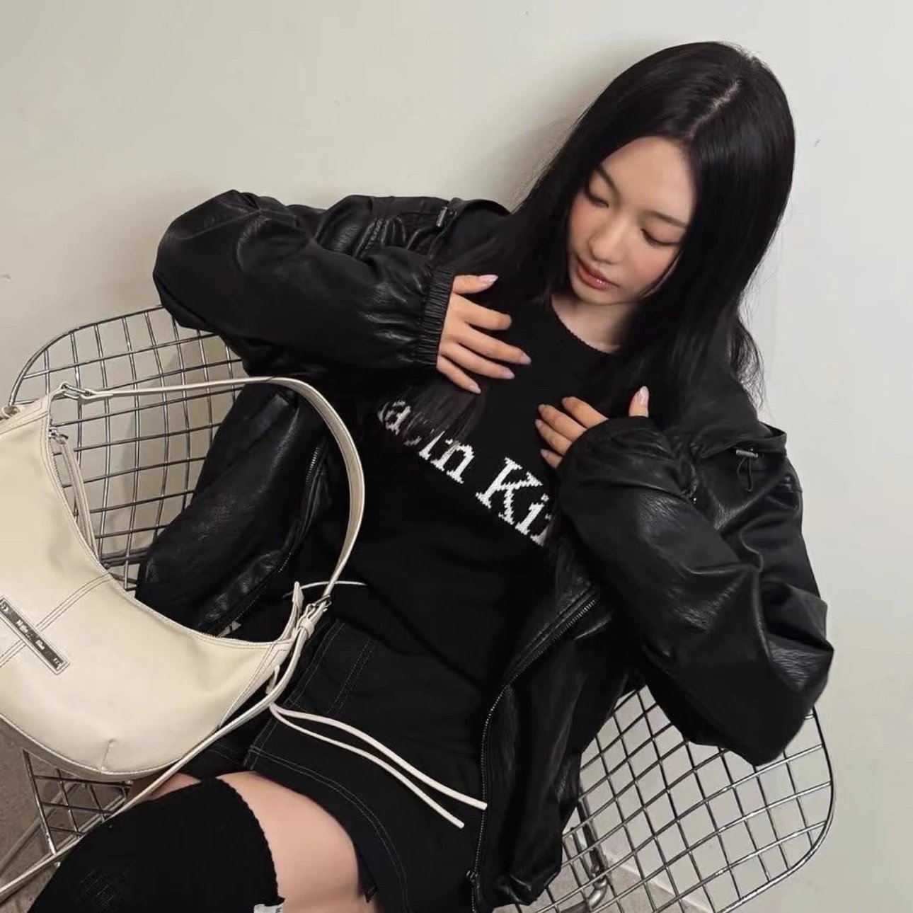 Matin Kim Logo Knit Sweater Off-White - 59