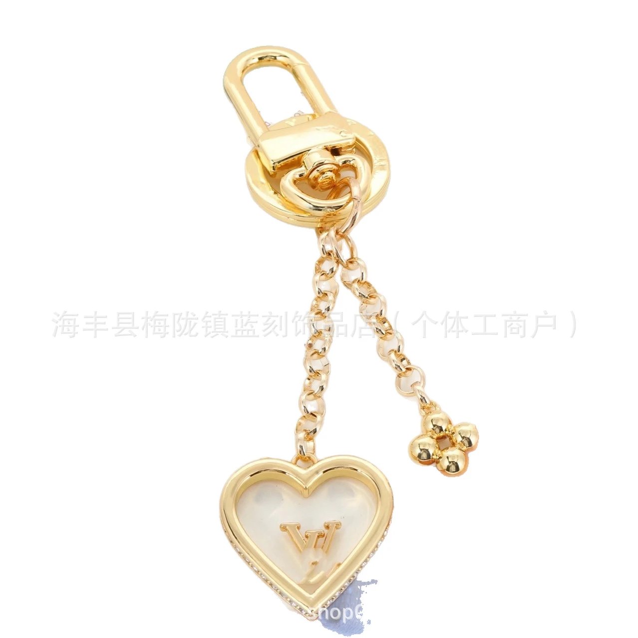Louis Vuitton Monogram Clear Acrylic Card Holder Keychain - 6