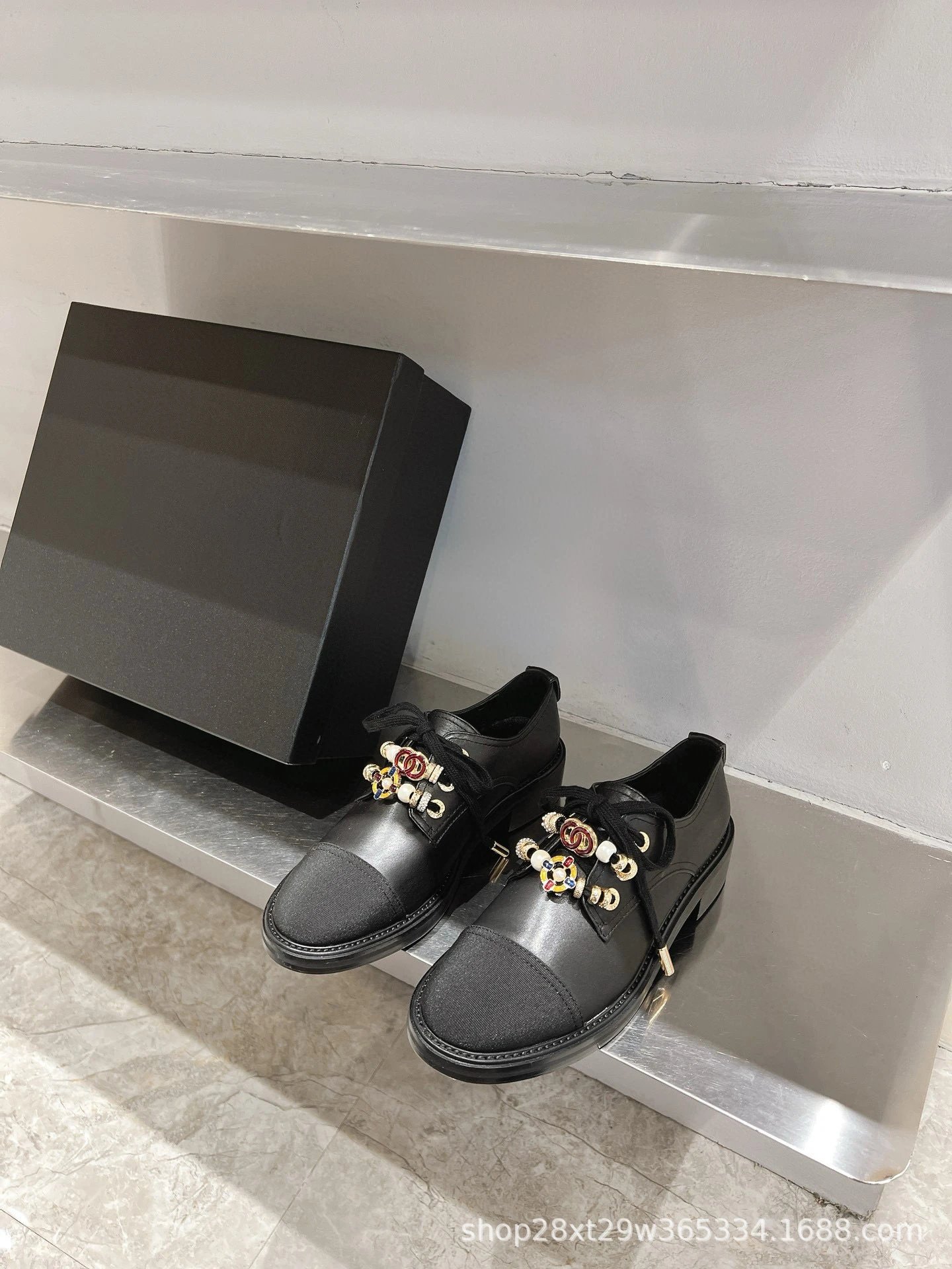 Dior Saddle Boots Black Pearl-Embellished Combat Boots - 16