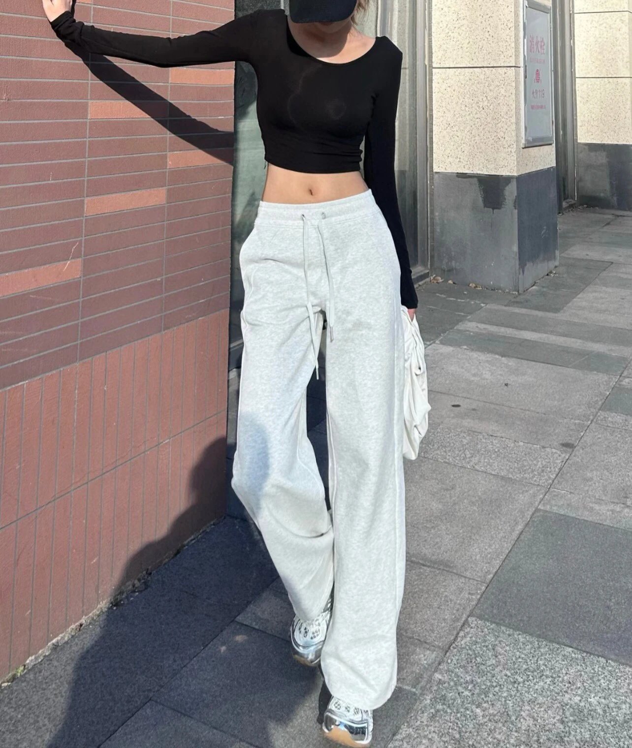 Design Wide-Leg Drawstring Pants Navy - 5