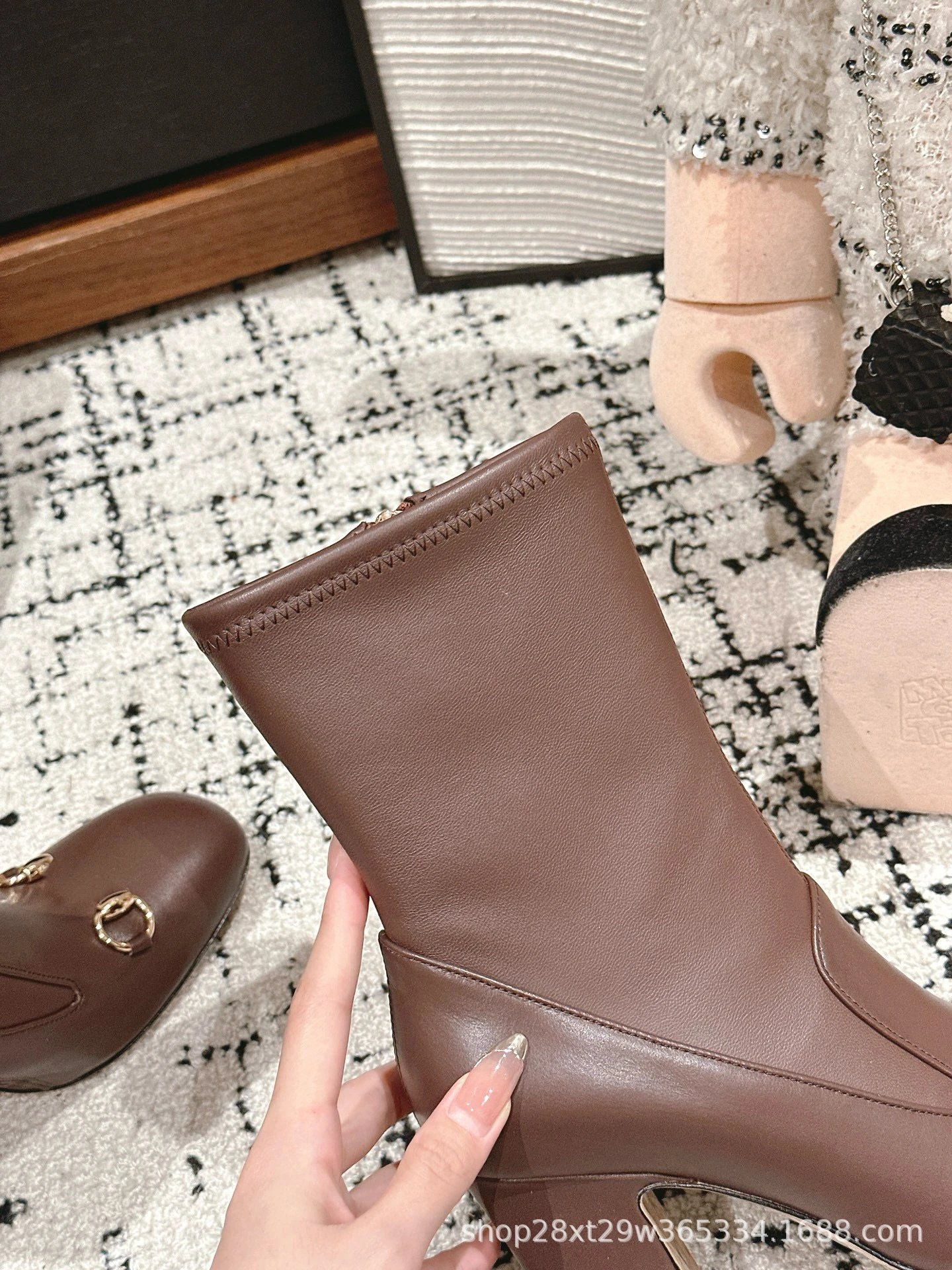 Gucci Horsebit Loafer Ankle Boots Brown Leather Boots - 6