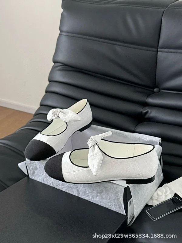 Unbranded Casual Shoes Bow Contrast-Toe Mary Jane and Mule product detail image 2