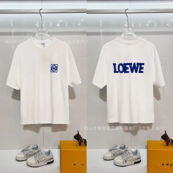 Loewe Anagram Logo T-Shirt Black with Blue Embroidery - 5