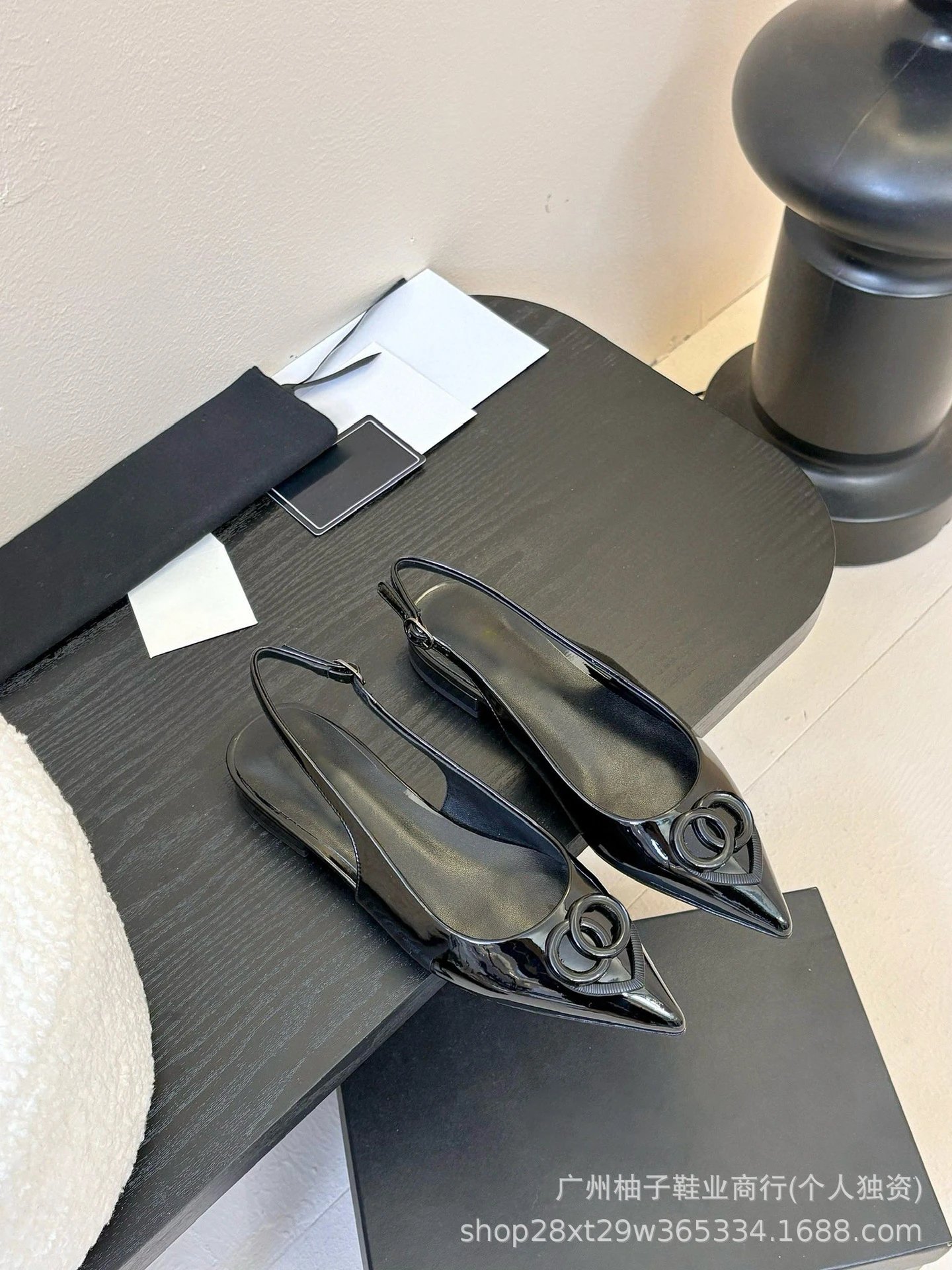 Gucci Horsebit Loafer-Style Slingbacks Black Patent Leather Heels - 4