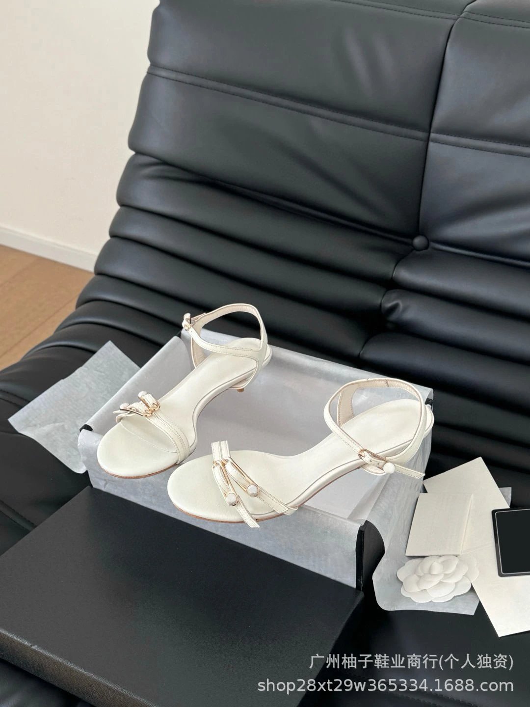 Pearl-Embellished Satin Mule Sandals in Ivory - 16