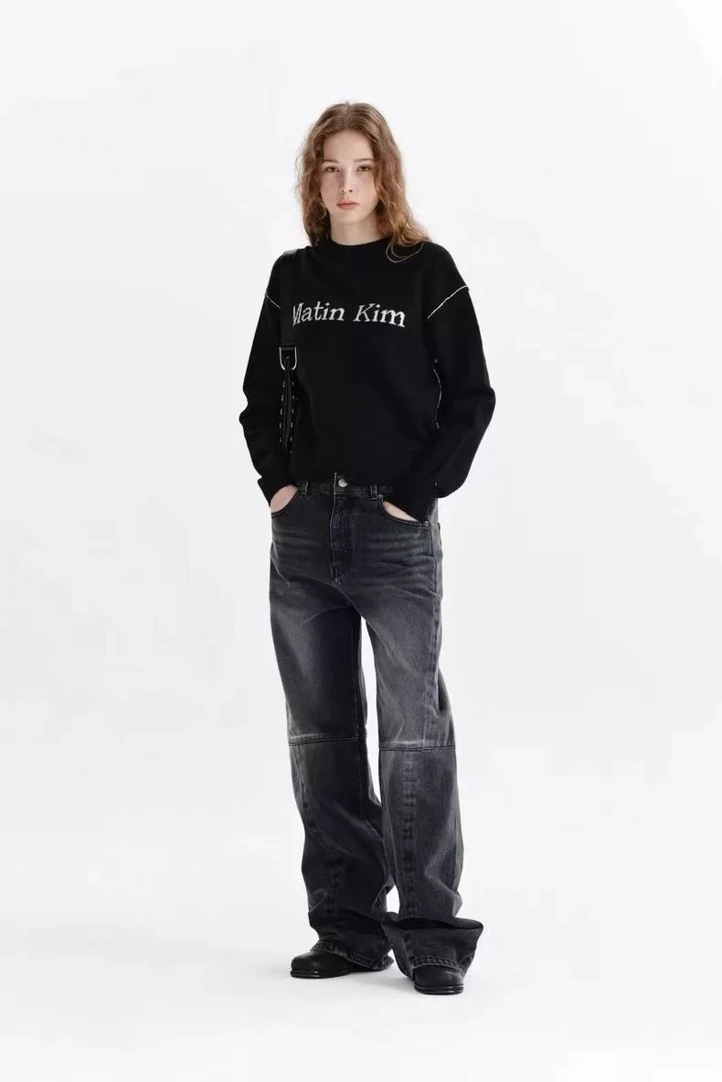 Matin Kim Embroidered Cropped Sweater Off-White - 59