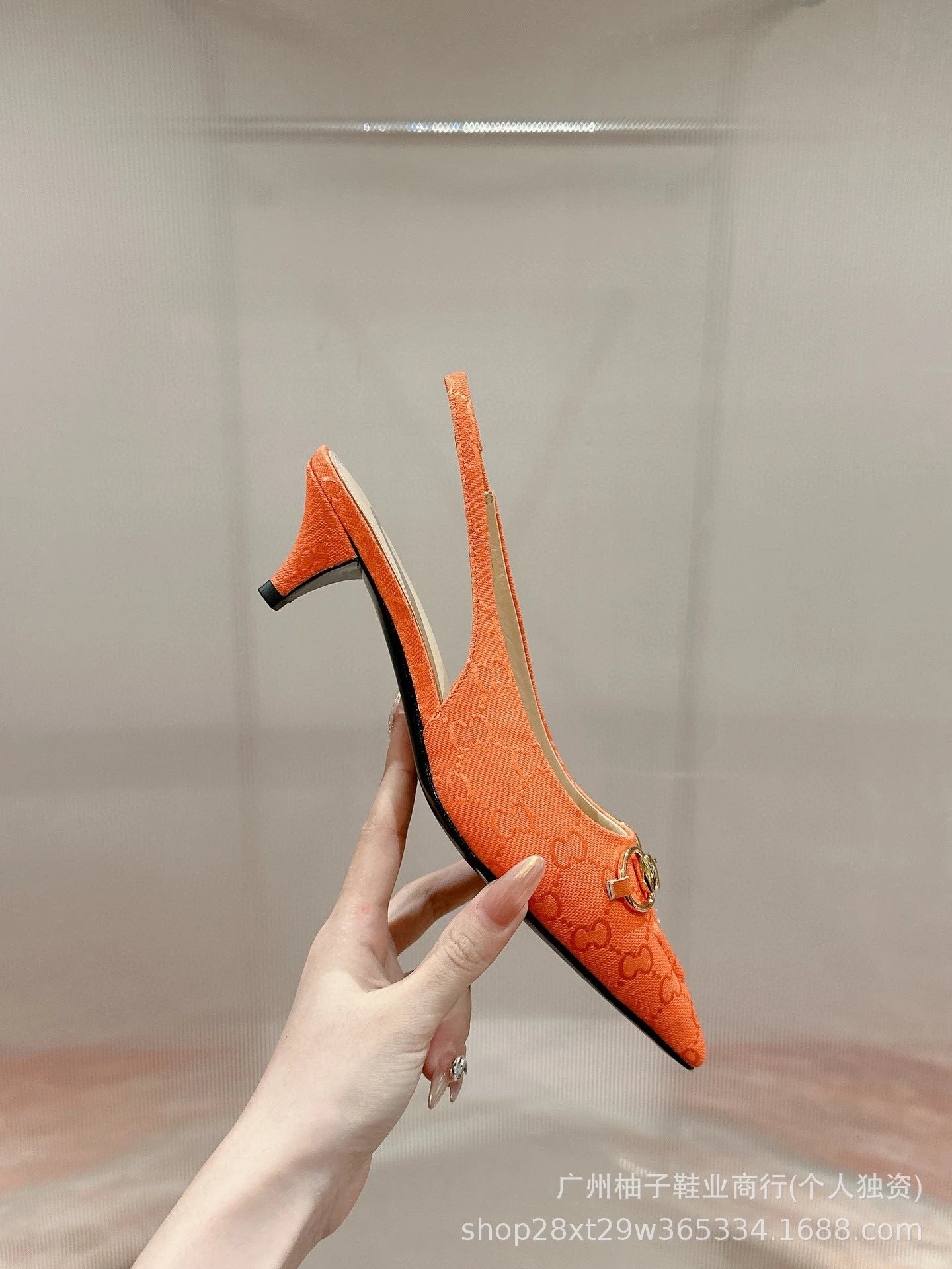 Gucci Horsebit Loafer-Style Slingback Black Heels - 12