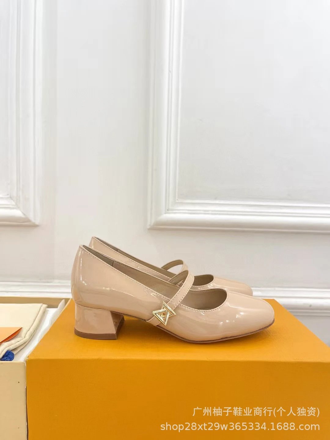 Louis Vuitton Mary Jane Slingbacks Light Blue Denim Block Heels - 15