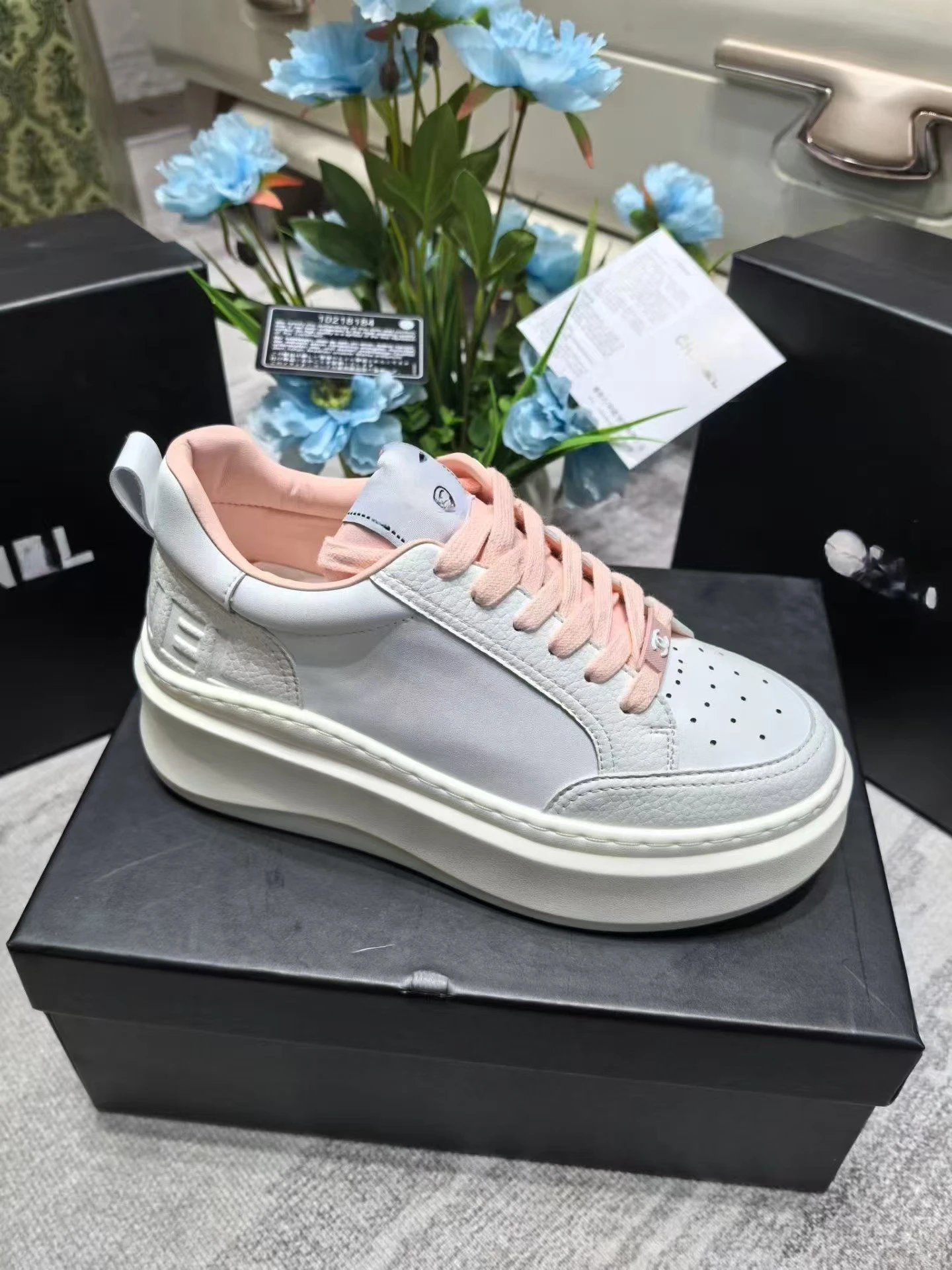 Chanel White Chunky Platform Sneakers - 4