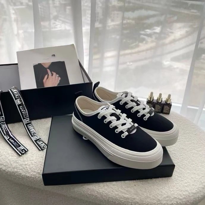 Chanel Sneakers Canvas lace-up platform image 2