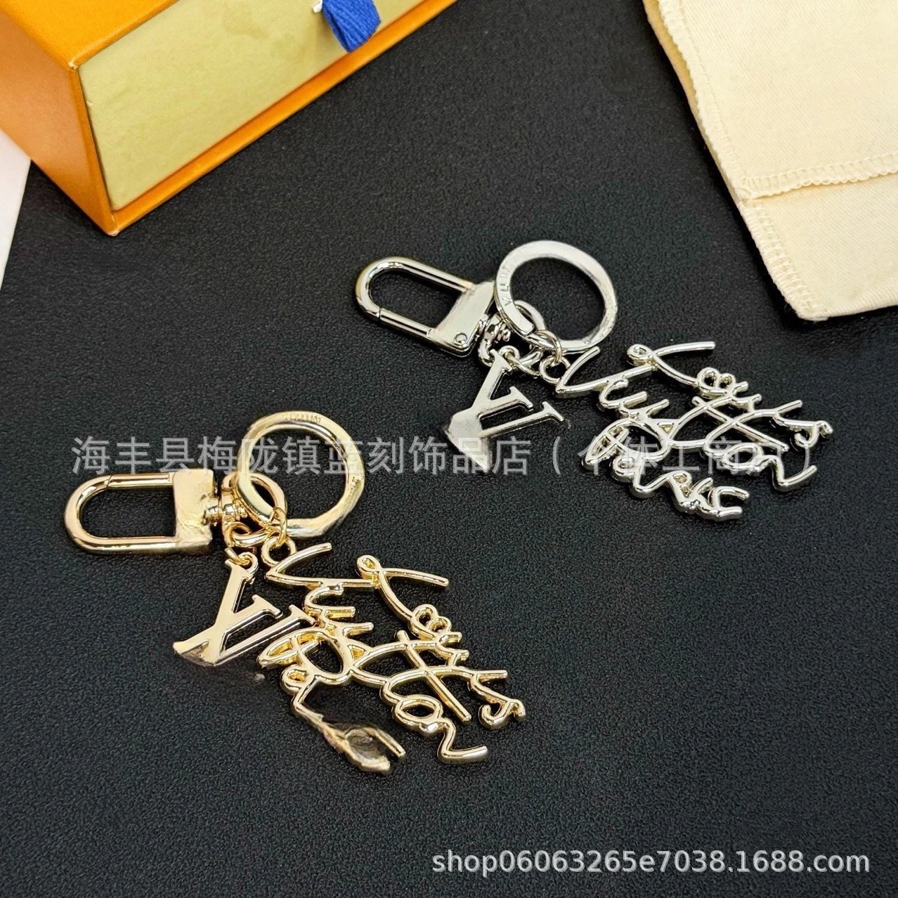 Louis Vuitton Monogram Bear Keychain Red Orange Gold Accessories - 4
