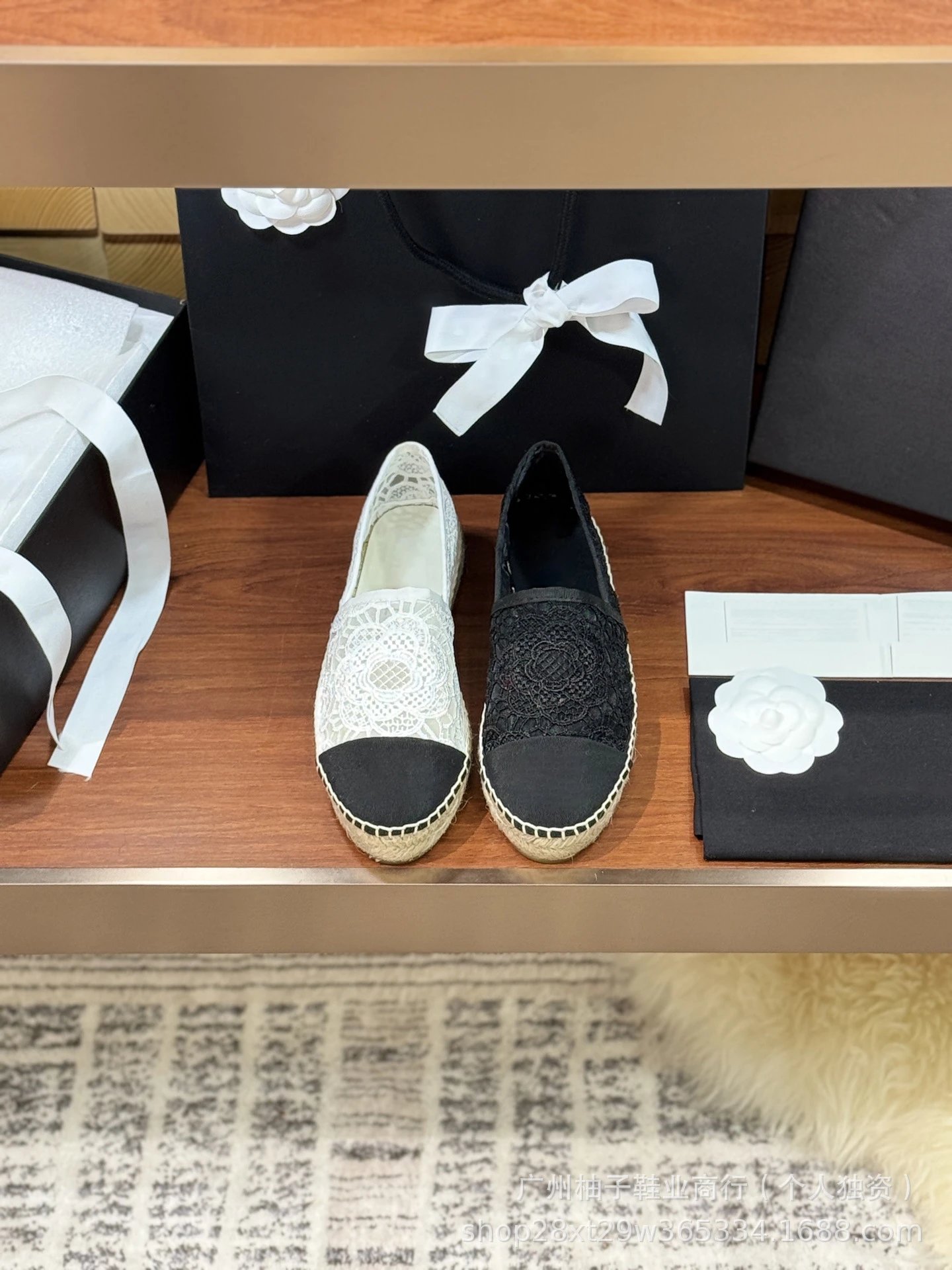 Chanel CC Logo Tweed Espadrille Loafers Gold Toe Women's Casual Shoes - 17