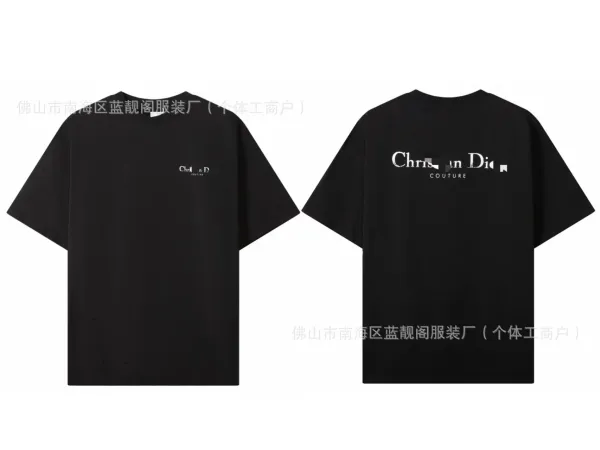 Christian Dior Couture Distressed Black T-Shirt - 1