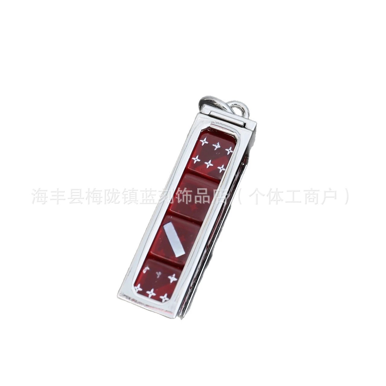 Red Resin Dice Nail Clipper Pendant Accessory