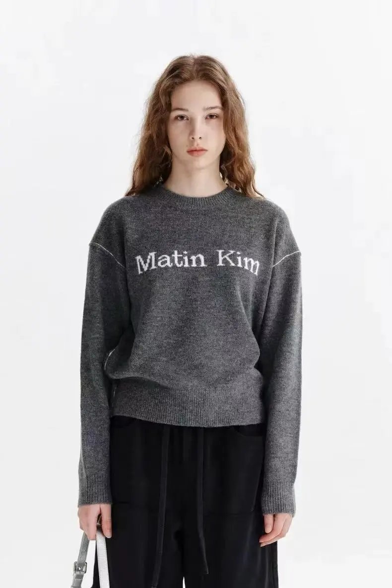 Matin Kim Embroidered Cropped Sweater Off-White - 62
