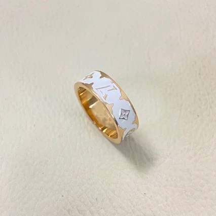 Louis Vuitton Jewelry Monogram Enamel Band Ring product detail image 4