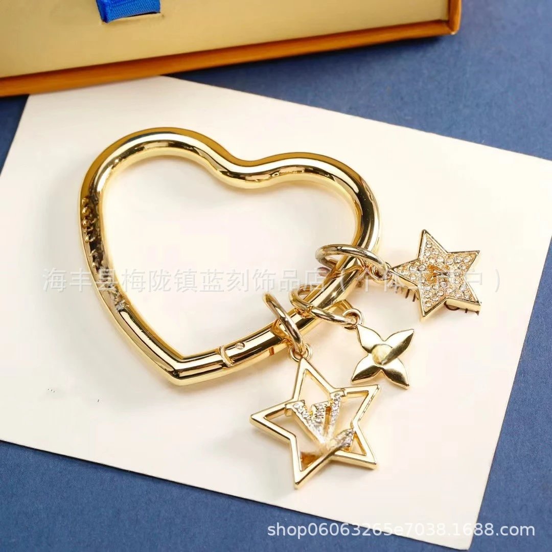 Louis Vuitton LV Flower Charm Keychain Pink Purple Gold Accessories - 6