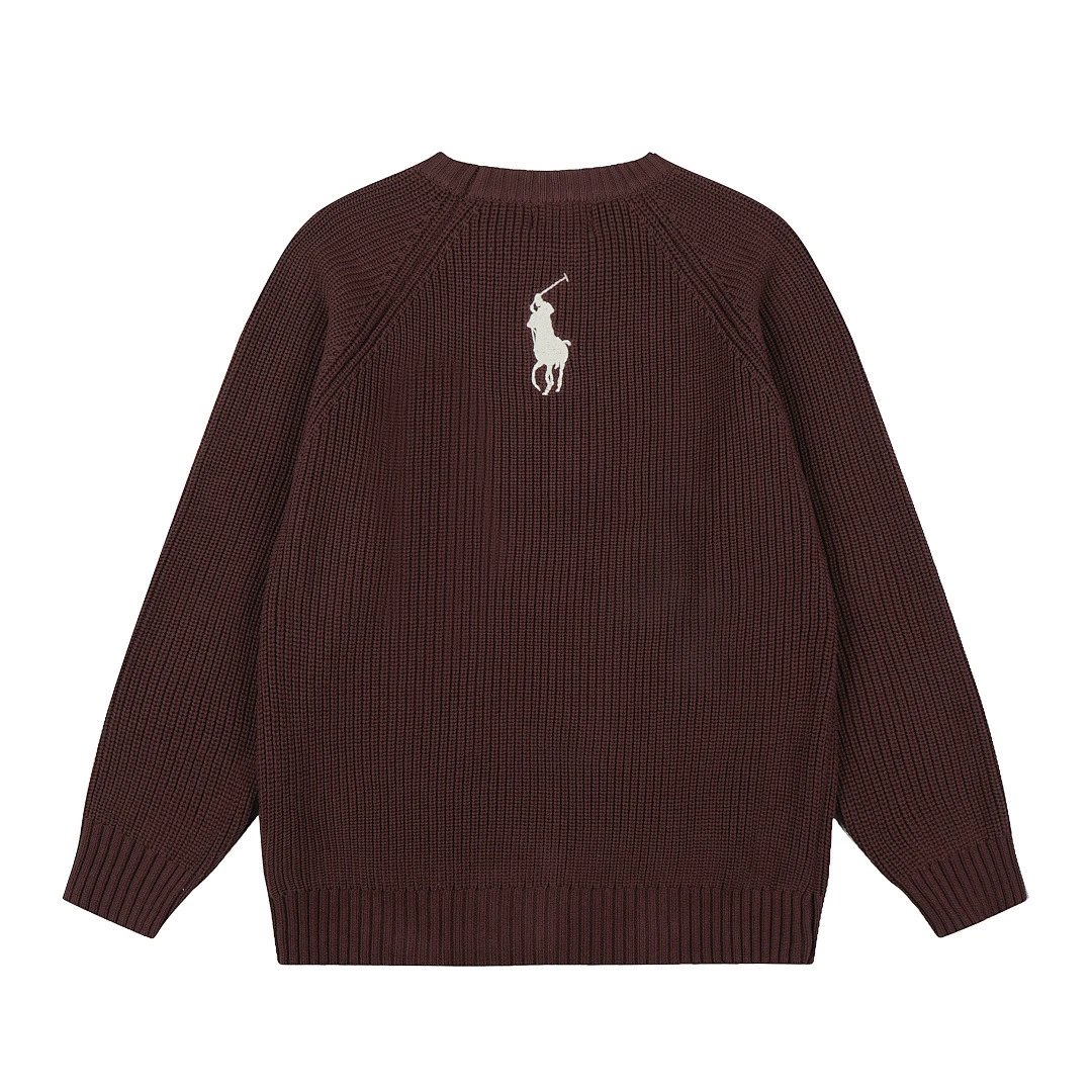 Polo Ralph Lauren Waffle Knit Sweater Burgundy - 29