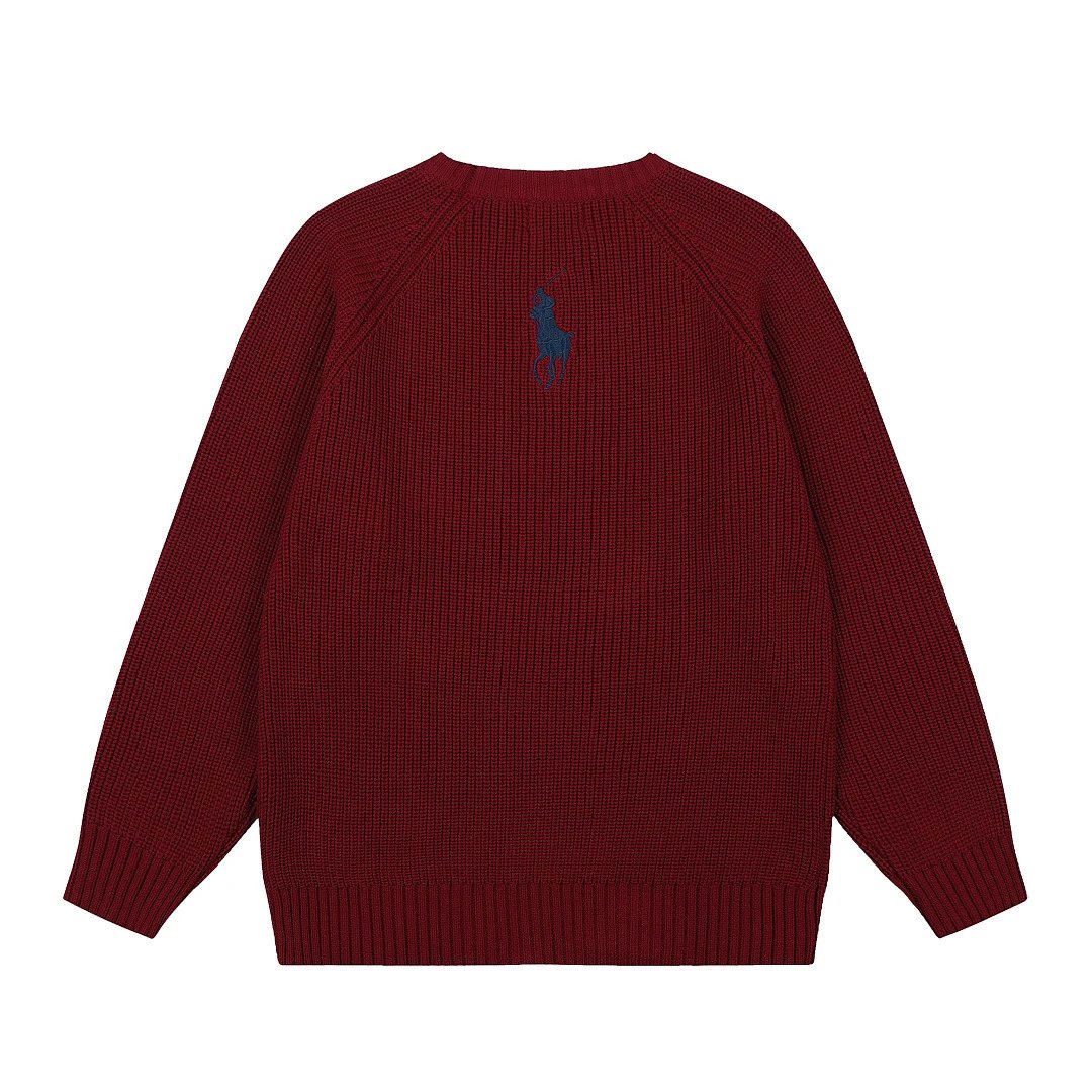 Polo Ralph Lauren Waffle Knit Sweater Burgundy - 14