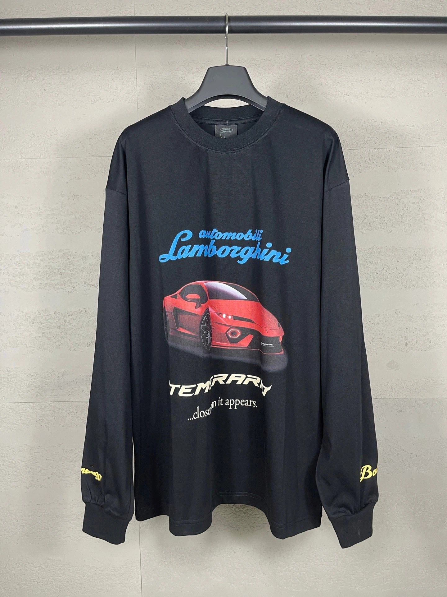 Balenciaga Wheel Print Long-Sleeve T-Shirt Black - 15
