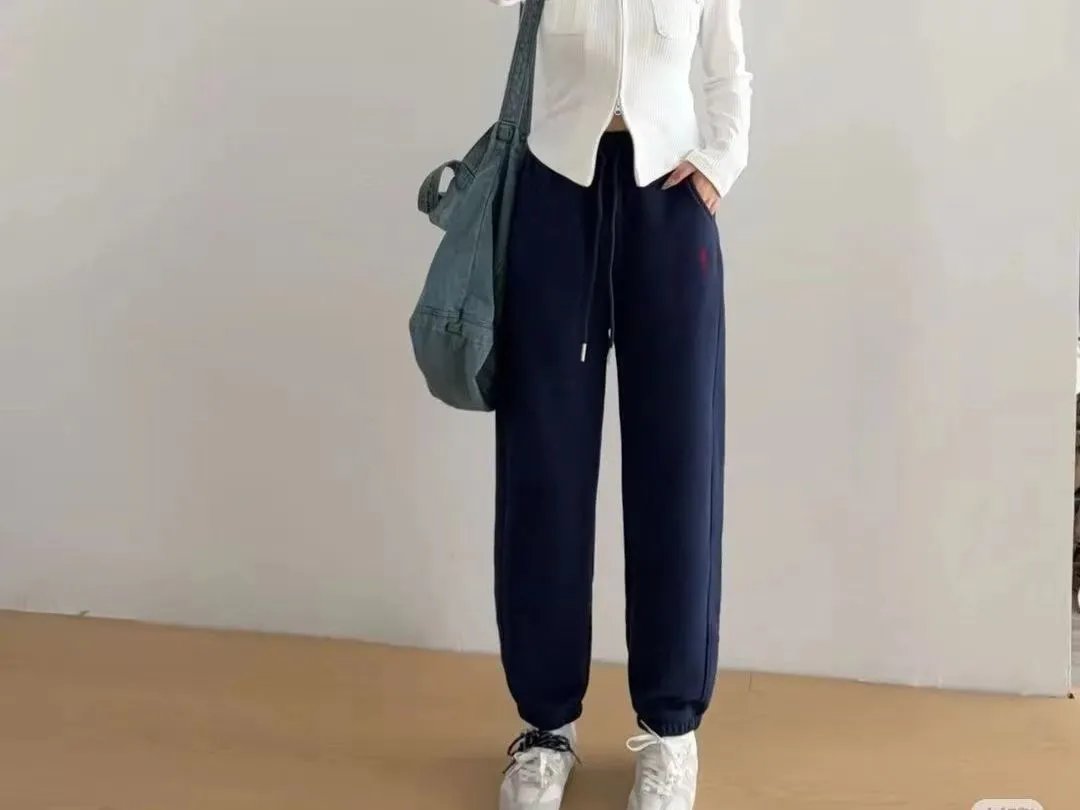 MMY Embroidered Character Sweatpants Navy - 4