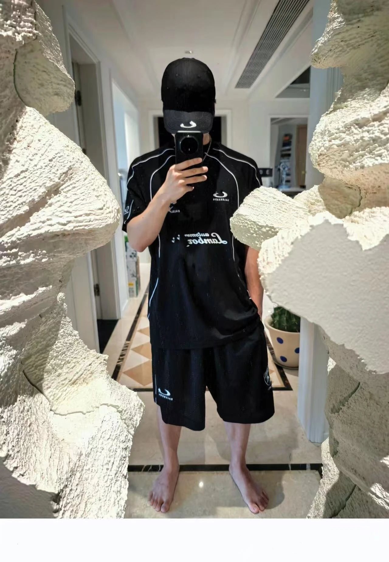 Balenciaga x Automobili Lamborghini Sport Shorts Black - 4