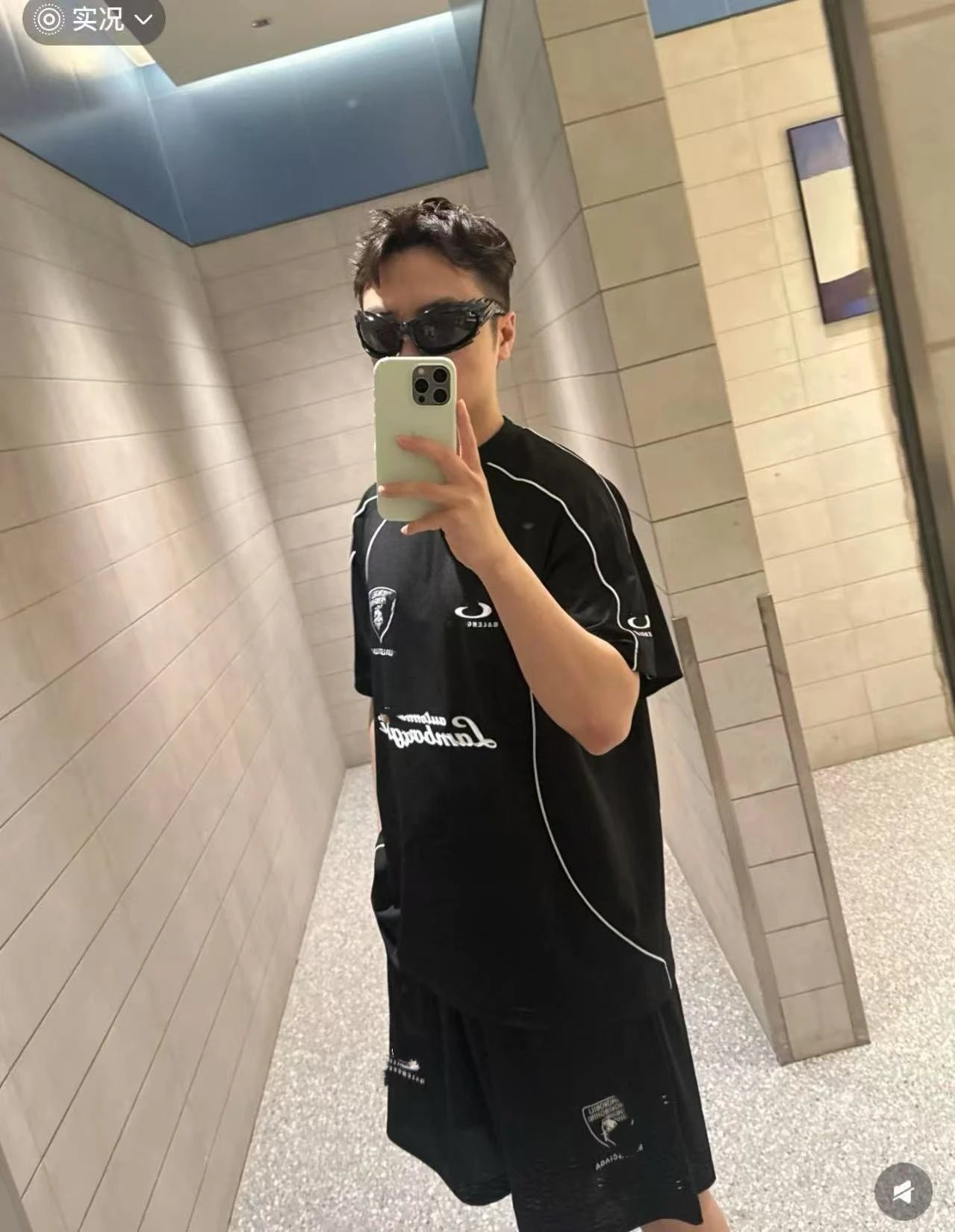 Balenciaga x Automobili Lamborghini Sport Shorts Black - 5